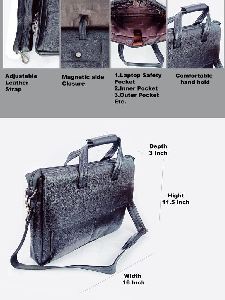 FHS Genuine Leather Office Bag - Men view 7