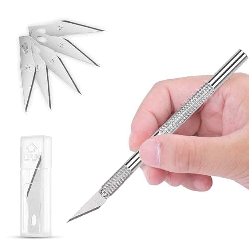 GLUN® Precision Art Knife With 5 Sharp Blades For DIY, Art & Craft Work with 5 Blades view 2