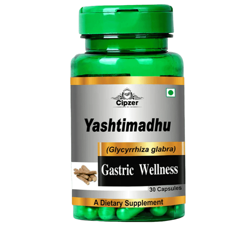 Cipzer Yashtimadhu (60 Capsules): Optimal Digestive Comfort, Respiratory Clarity, and Adrenal Support