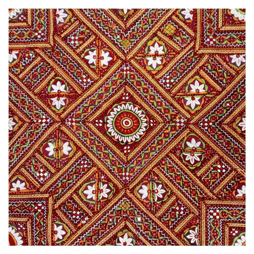 Garvi Gurjari (A Gujarat Govt Enterprise Multicolor Hand Embroidered Rangoli Design Wall Hanging/Decor view 2