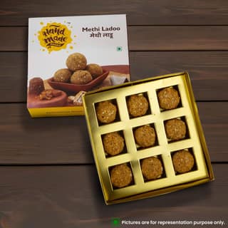 Handmde Methi Ladoo - Traditional Indian Sweet