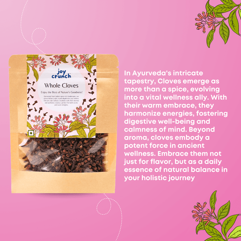 Joy Crunch Premium Cloves Whole 100gm | Kerala Cloves Original | Rich In Nutrition | Sabut Laung | Ground Clove | Clove Whole view 3