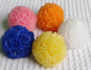 Rose Flower Ball Candle (1 Piece)