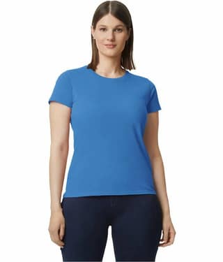 Gildan Women Cotton Solid Regular Fit Round Neck T-Shirt ( Multicolor 1 )