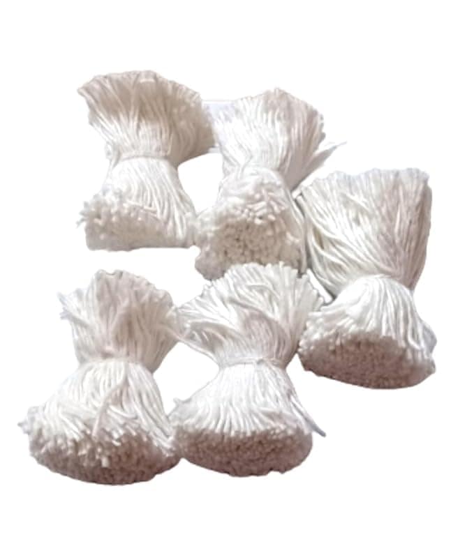 Cotton 365 Wicks --pack of 2 sets--(3 Inch Long)--(Each Pack has 365 Cotton Puja Wicks) view 2