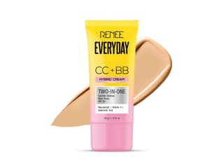 RENEE Everyday CC + BB Hybrid Cream With SPF 20, Corrects Redness, Blurs Pores, Refines Skin Tone, Hydrates Skin, With Hyaluronic Acid & Niacinamide, Lightweight, Buildable Coverage, 20 g - Classic Frappe