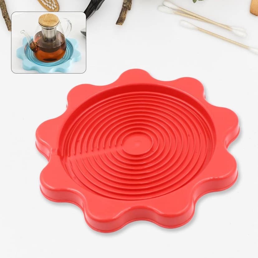 Multifunction Place mats Waterproof Anti-Slip at Insulation Table Mats Thermos Bottle Cup Mat Cup Coaster Kitchen Accessories, Home Thermos Kettle Pad, Heat Proof Pad Heat Insulation Pad (23×23 CM) view 3
