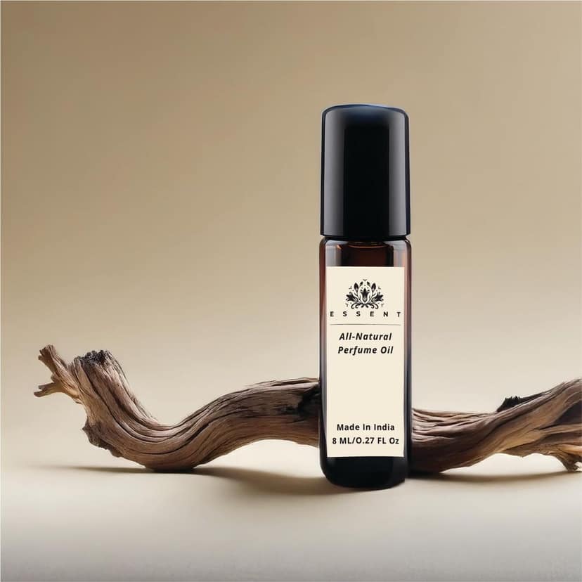 Essent White Oud Roll-On Attar 0.27 fl. oz. (8 ml) | Long-Lasting Natural Fragrance | Alcohol-Free Perfume Oil view 4