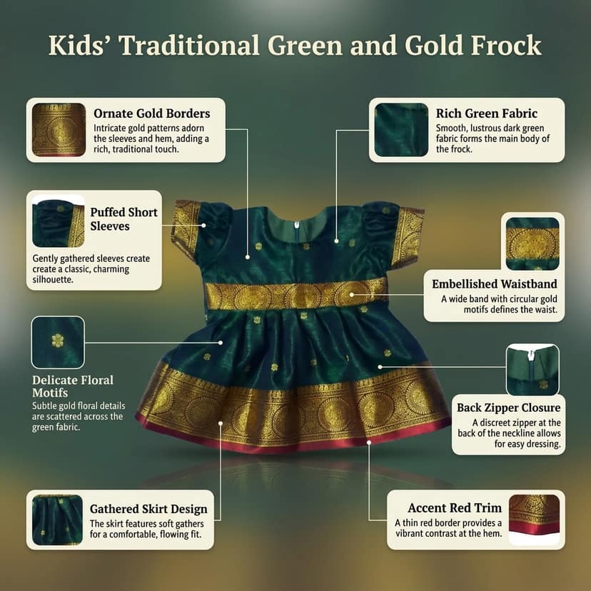 LUSTER Elegant Baby Girl's Silk Satin Frock and Dresses Available (Newborn Baby to 5 Years) Ideal for Birthdays, Festivals, and Weddings. Sleeveless Affordable Quality Cute Baby Frock Green view 4
