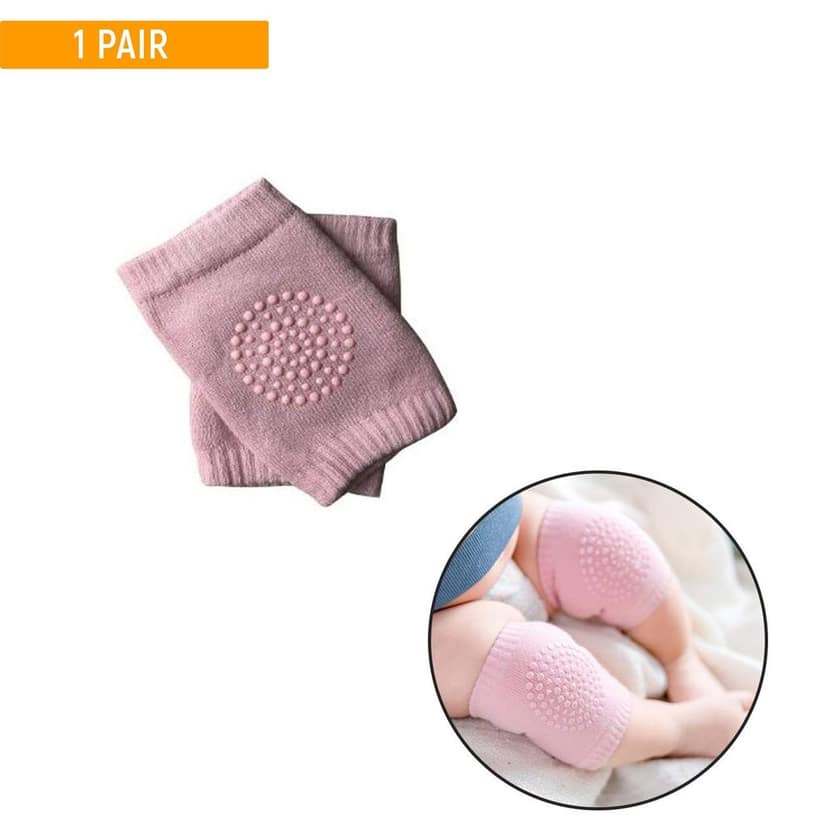 SAFE-O-KID' Pack of 1- Crawling Baby, Toddler, Infant Anti-Slip Elbow and Knee Pads/Guards-Pink view 2