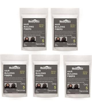 Mensport Hair Building Fibers Instant Fuller Hair 25 gm Pack of 5