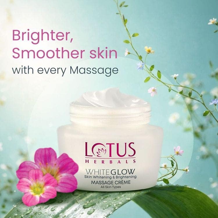 Lotus Herbals WhiteGlow Skin Whitening & Brightening Massage Cream (60gm) view 6