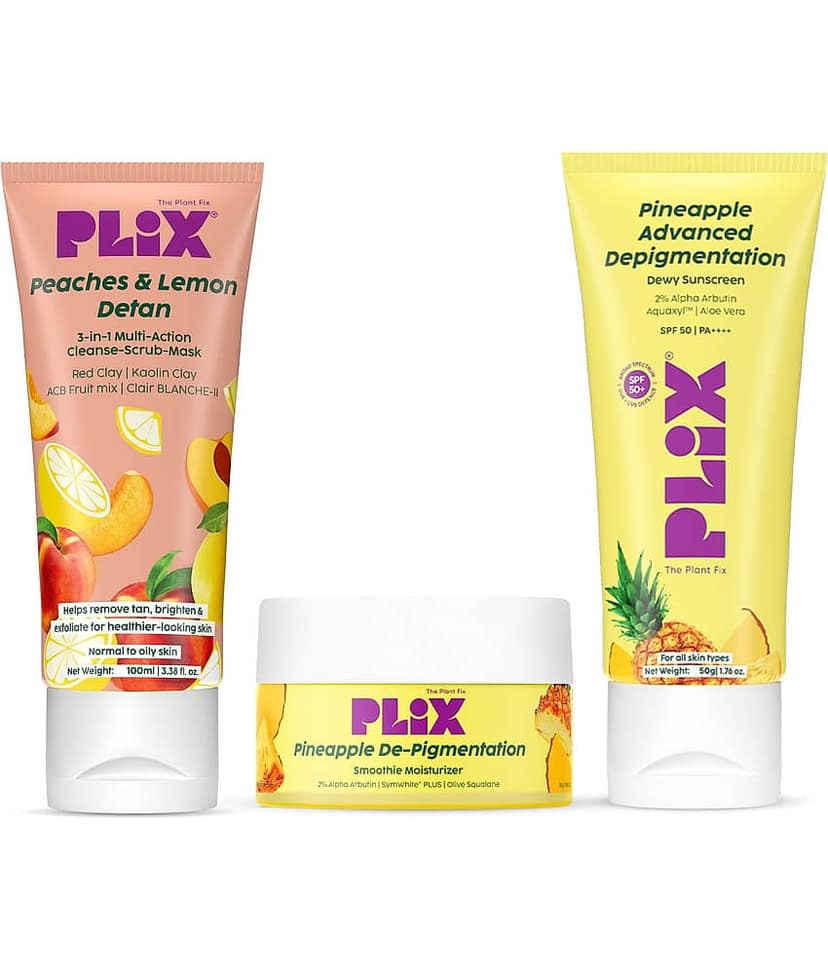 Peaches & Lemon 3-in-1 Detan Face wash, Scrub & Mask + Moisturizer + Sunscreen