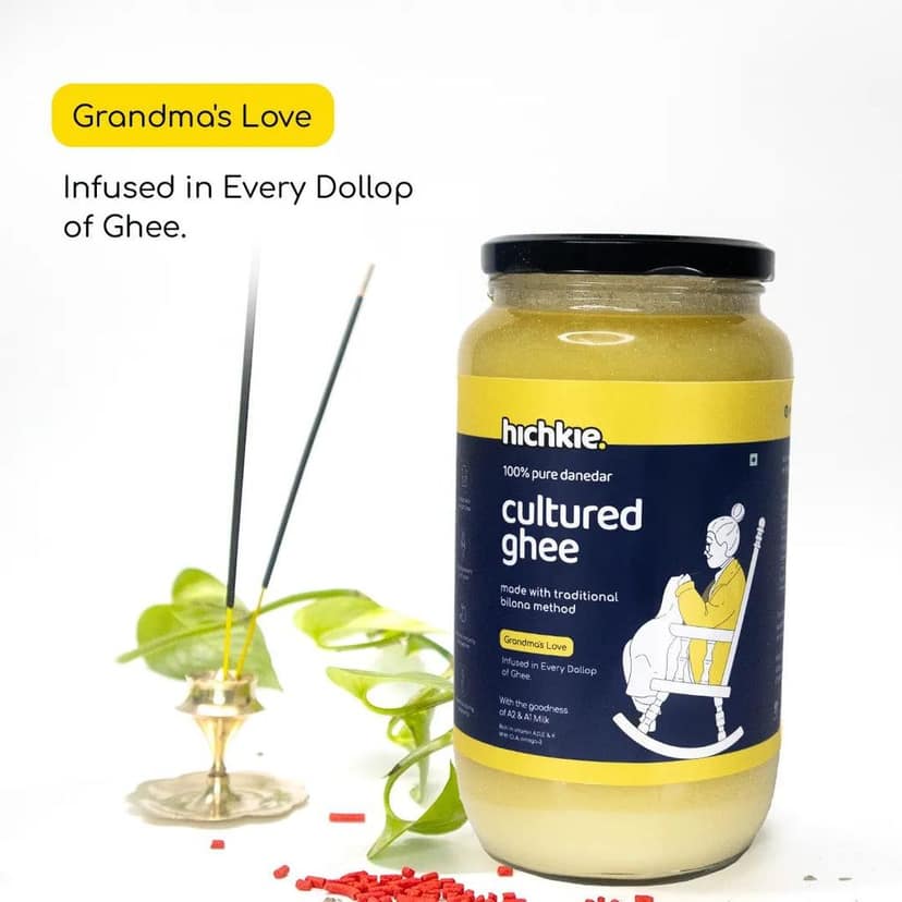 Cultured Ghee 1000 ml | Bilona Method | Cream-Churned | Lab Tested. view 5