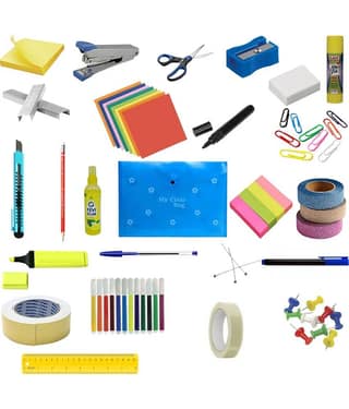 IDYD Art & Craft Set, Stationery Essentials Set for Office and School Project, 25 Pieces Kit