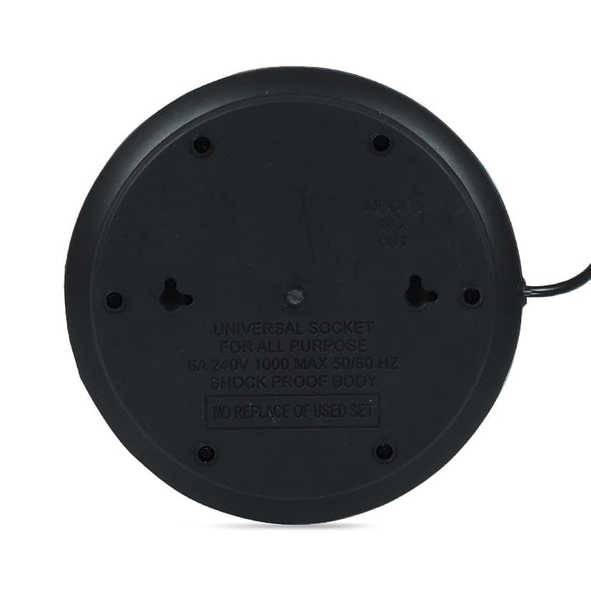 8+1-Socket Round Extension Cord with Individual Switches and Overload Protection fuse view 5