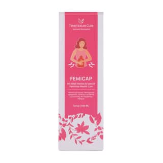 Time Nature Cure Femicap Ayurvedic Uterine Health Syrup for Menstrual Issues and Feminine Health, 600 ml