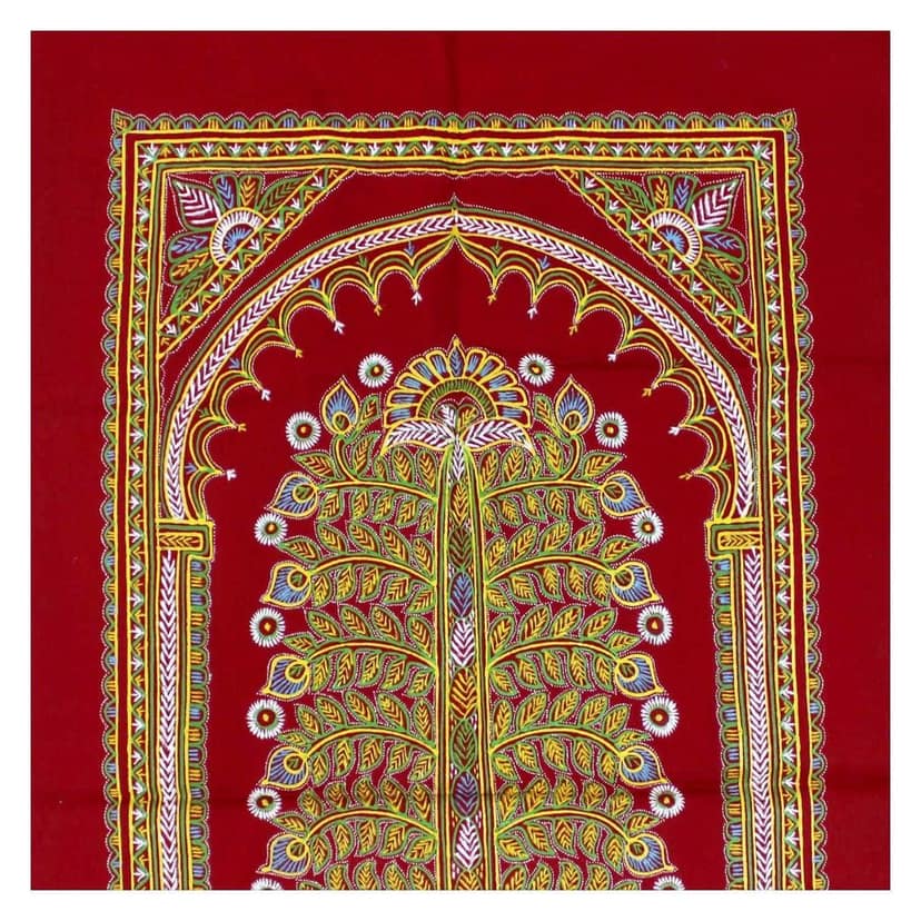 Garvi Gurjari (A Gujarat Govt Enterprise Handmade Rogan Painting - Red(GGCHRP27) view 2