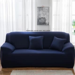 PENTHOOM Elastic Sofa Cover 3 Seater Fully Covered| Plain Sofa Cover Big Elasticity Sofa Cover with High-Density Fabric | Perfect Size Couch Cover Sofa Slip Cover