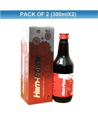 Hem -Power Haematinic (300mlx2) 600 ml Vitamins Syrup Pack of 2