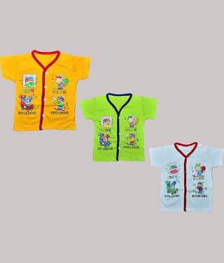 TRITI Pack of 3 Baby Boys Cotton Top ( Multi )
