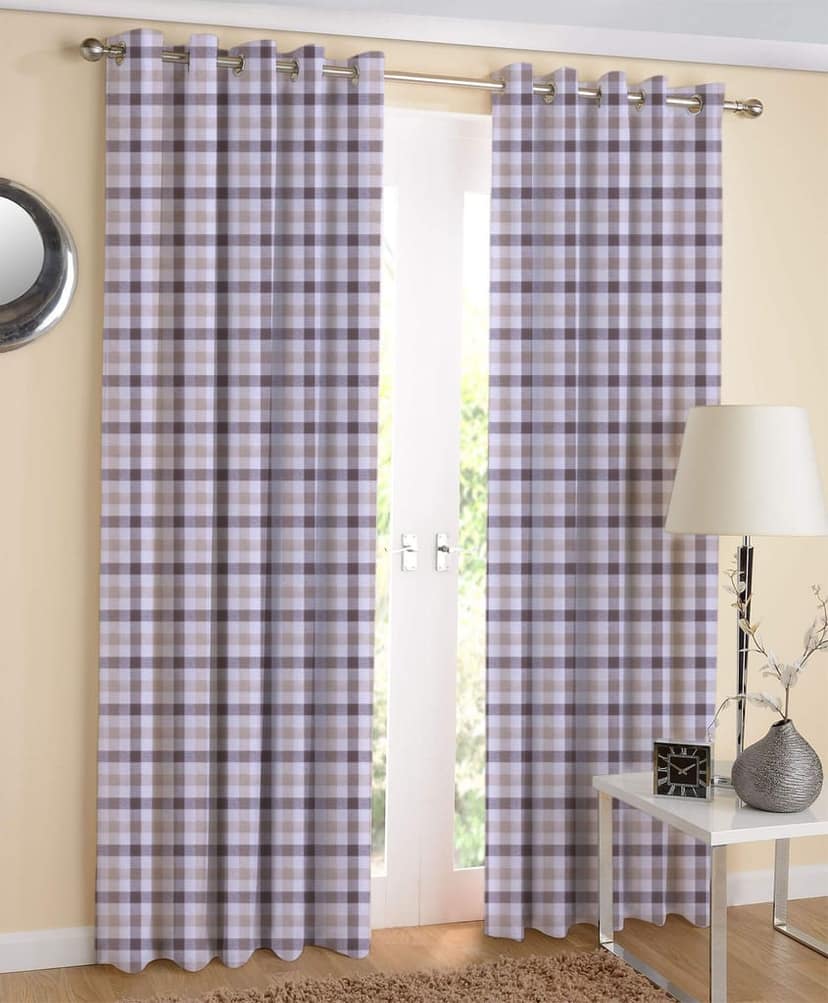 AIRWILL, 100% Cotton Designer Window Curtains, Sized 4ft in Width and 5ft in Length. Pack of 2 Pieces