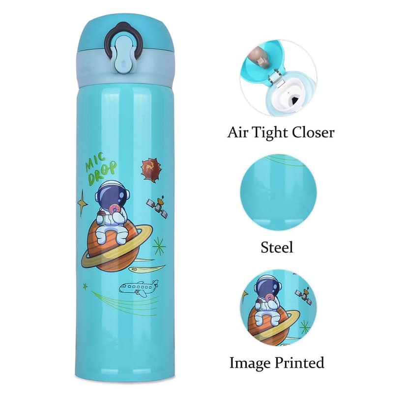 Astronaut Water Bottle | Water Bottle For Astronaut | Water Container For Astronaut | Stainless Steel Water Bottle | Kids Steel Water Bottle | Insulated Water Bottle | Stainless Steel Water Bottle | Sipper Water Bottle | Cute Water Bottle view 2