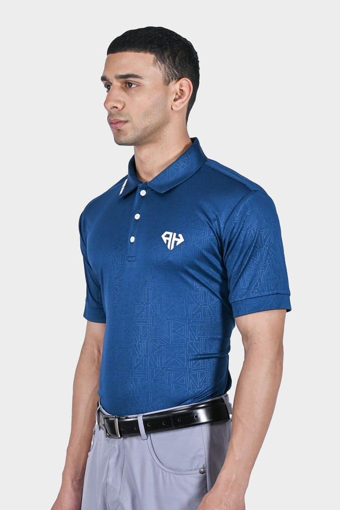 Teal Geometric AH Polo view 4