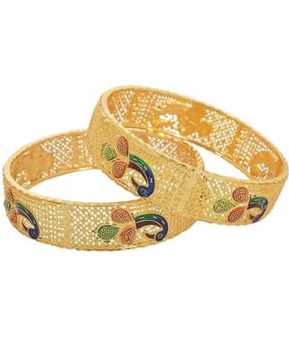 Jewar Mandi - Gold Kada ( Pack of 2 )