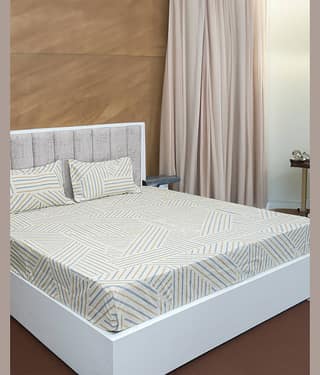 BELLA TRUE Microfiber Double Bedsheet ( Beige )