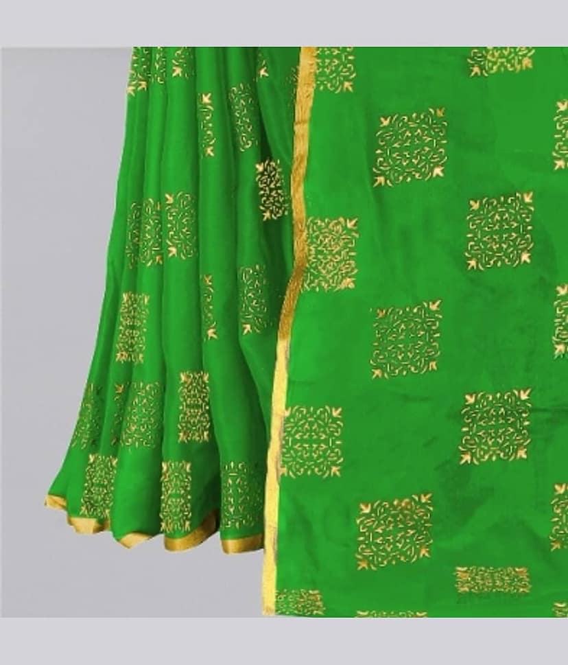 Rhey Chiffon Embellished Saree With Unstitched Blouse Piece ( Pink ) view 2