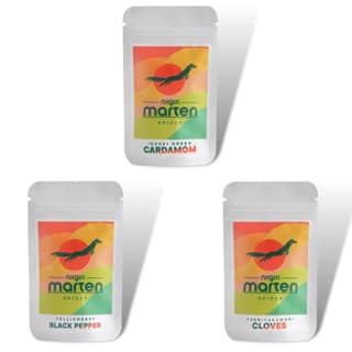 Idukki Green Cardamom, Tellicherry Pepper Bold & Kanniyakumari Cloves, 60g (Pack of 3)