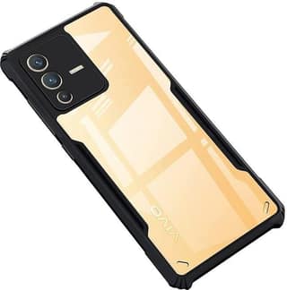 PLUGTECH Slim Shockproof Case | Matte Black Soft | Drop Protection | Precise Cutouts | Premium Mobile Cover for Vivo V23 5G