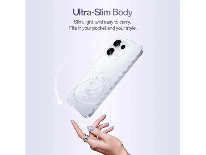 OPPO Reno 16c 5G Smartphone, 12GB RAM, 256GB Storage - Starry White view 2