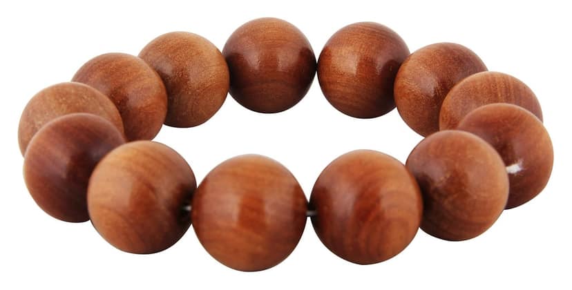 Poompuhar Brown Sandal Wood Unisex Bracelet (THDC_085)8 mm view 2