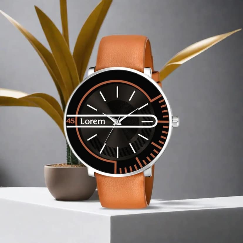 LOREM Designer Case Analog Watch for Men view 2