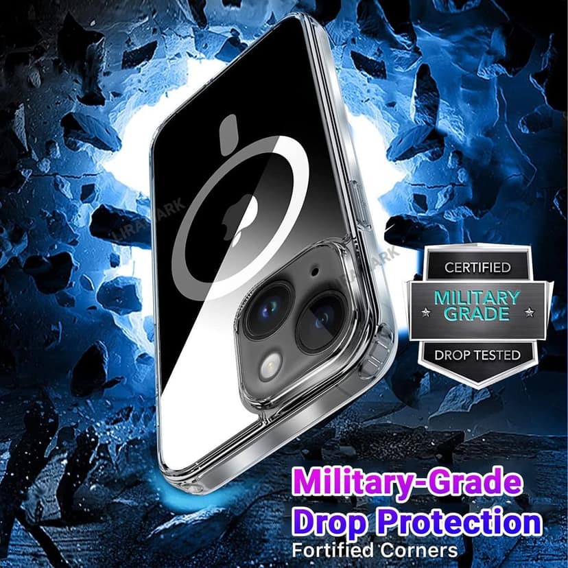 LIRAMARK Magnetic Protective Clear Case Compatible with Magsafe for Apple iPhone 14 Plus (6.7 inch) (‎Transparent) view 4