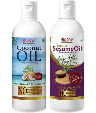 The Nile Coconut Oil 150 ML & Sesame Oil 200 ML Hair Growth Oil 350 mL Pack of 2