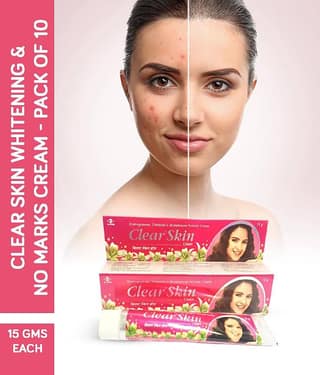 CLEARSKIN SKIN WHITENING CREAM 15 GM (PACK OF 10) Hand Cream 150 g Pack of 10