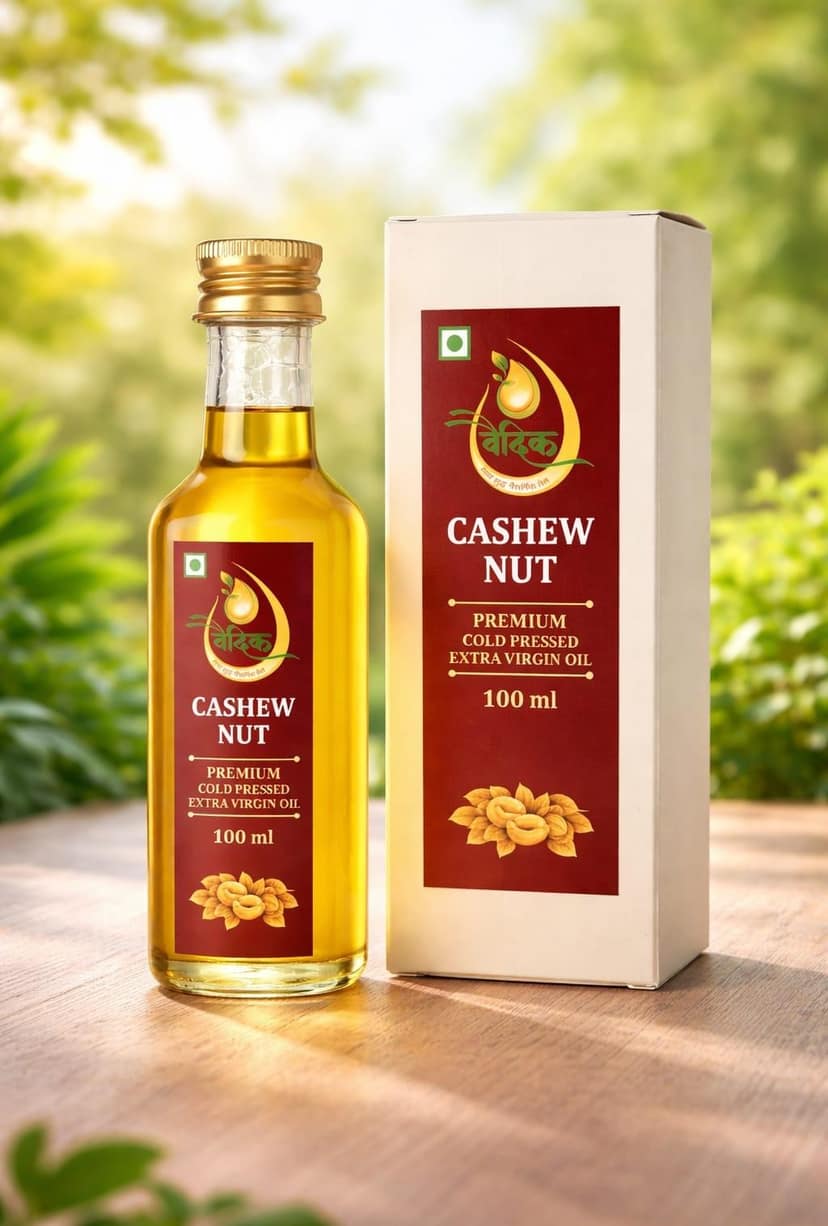 Vaidik Cashew Nut Cold Pressed Extra Virgin Oil 100 ml