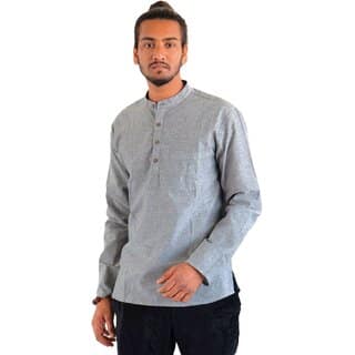 Ecostyle pure cotton long sleeves mens short kurta