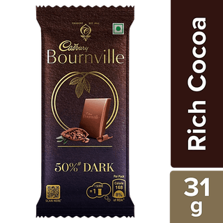Cadbury Bournville Rich Cocoa Dark Chocolate Bar, 31 G