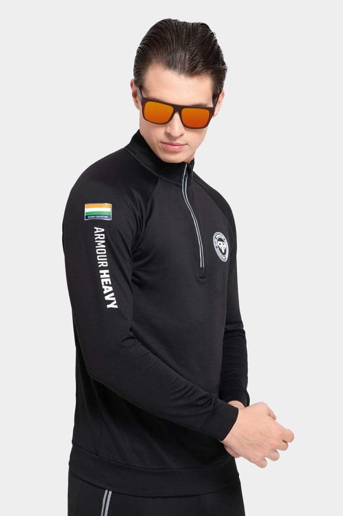 High Neck Black Polo Jacket Patriot Collection (All Weather)