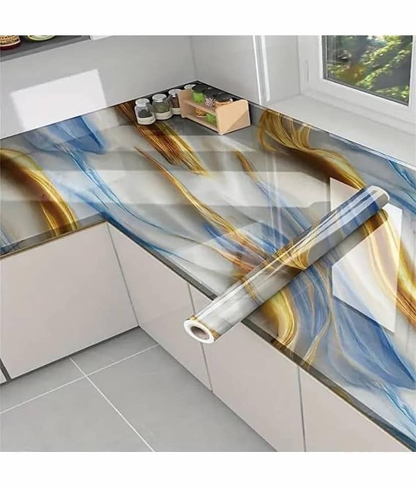 Sekhmet Self-Adhesive Wallpaper Waterproof Old Furniture Vinyl Stickers Wooden Door Wardrobe Desktop PVC Wall Papers(60*200) view 2