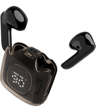 VERONIC With Digital Display Bluetooth True Wireless (TWS) In Ear 30 Hours Playback Powerfull bass,Fast charging IPX4(Splash & Sweat Proof) Black