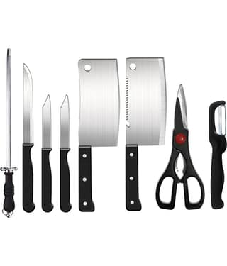 Premium Stainless Steel Kitchen Knife Set (7-Pieces) with Scissor Peeler & Knives Sharper
