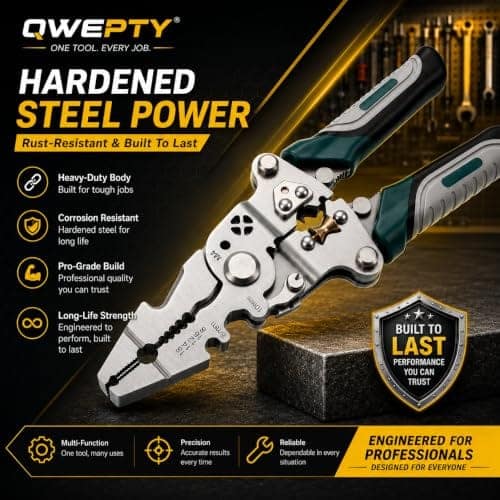 2026 Latest Wire Stripper & Tester Combo Set All in One Multifunction Stainless Steel Wire Stripper & Intelligent Voltage Tester Pen Electrical Hand Tool Kit Perfect for Electricians Power Detector view 3