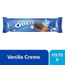 Cadbury Oreo Vanilla Flavour Crme Sandwich Biscuit, 113.75 G