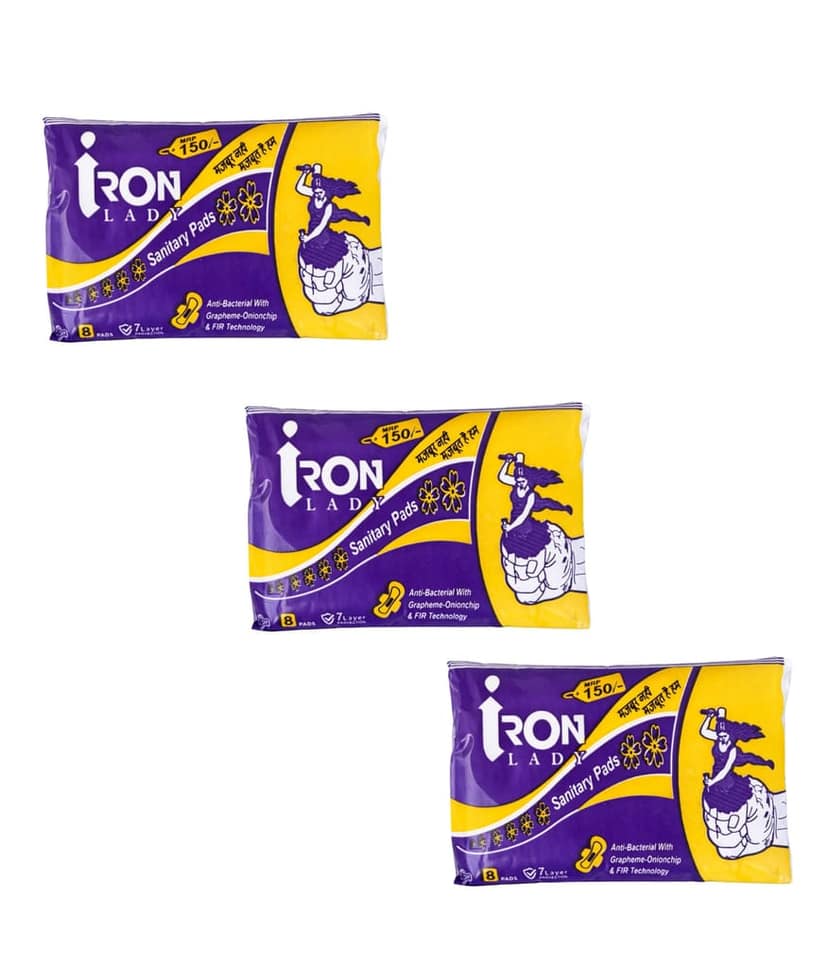 Sanitary Pads for Girl and Women - Grapheme-onion chip 8 Pads Pack of 3