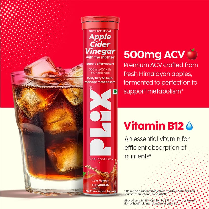 Apple Cider Vinegar Effervescent with the mother pack of 4 tubes__1 Month__60 Tablets view 4
